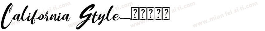 California Style字体转换